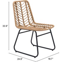 zion light brown outdoor chair   