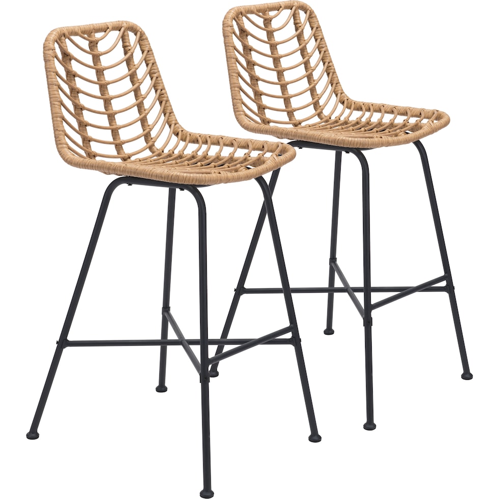 zion light brown outdoor stool   