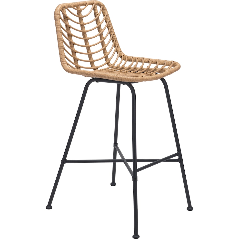 zion light brown outdoor stool   