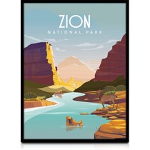 zion multicolor wall art   