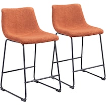 zion orange counter height stool   