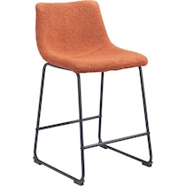 zion orange counter height stool   