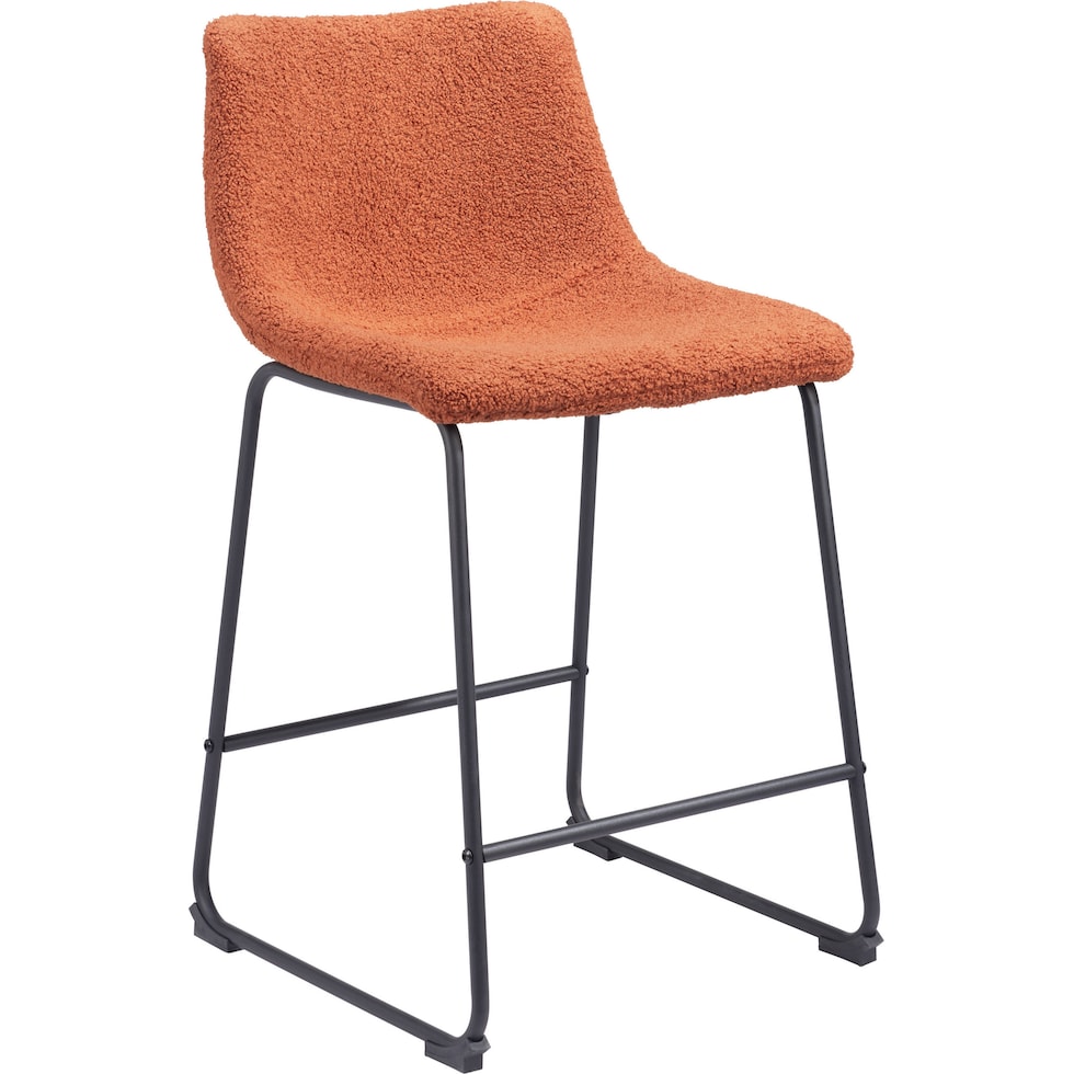 zion orange counter height stool   