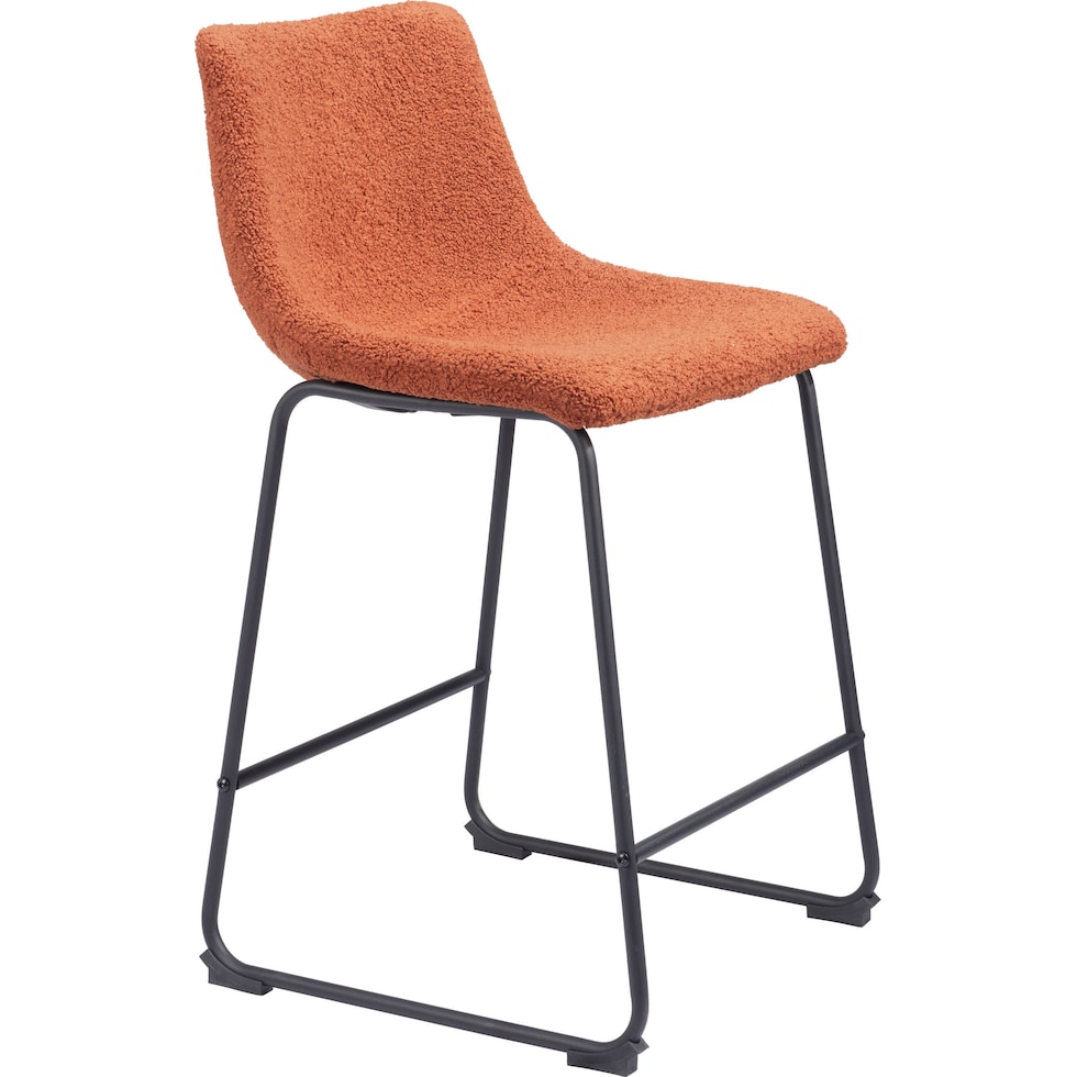 zion orange counter height stool   