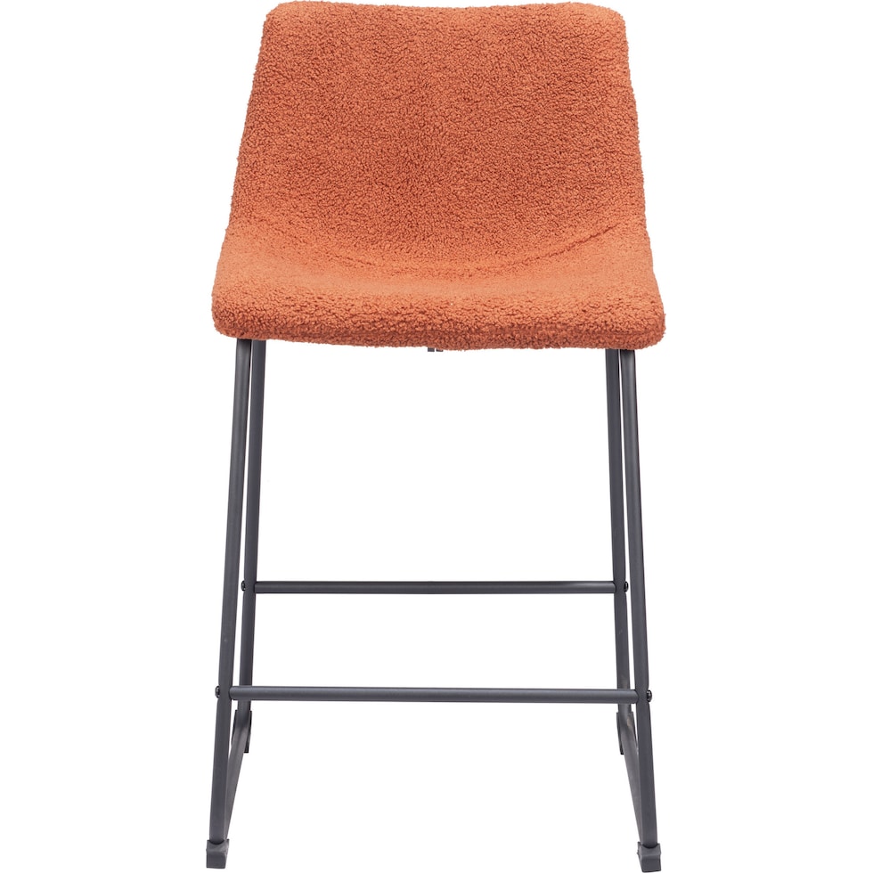 zion orange counter height stool   