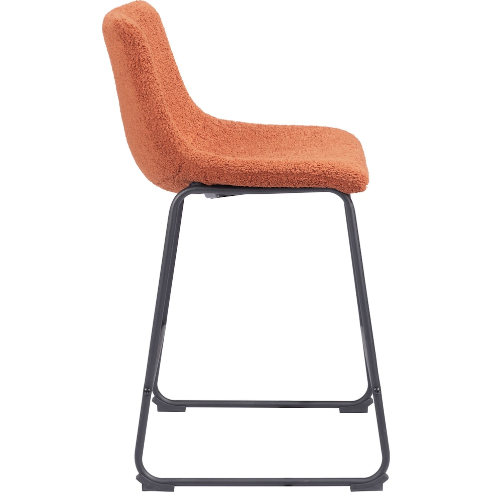 zion orange counter height stool   