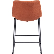 zion orange counter height stool   