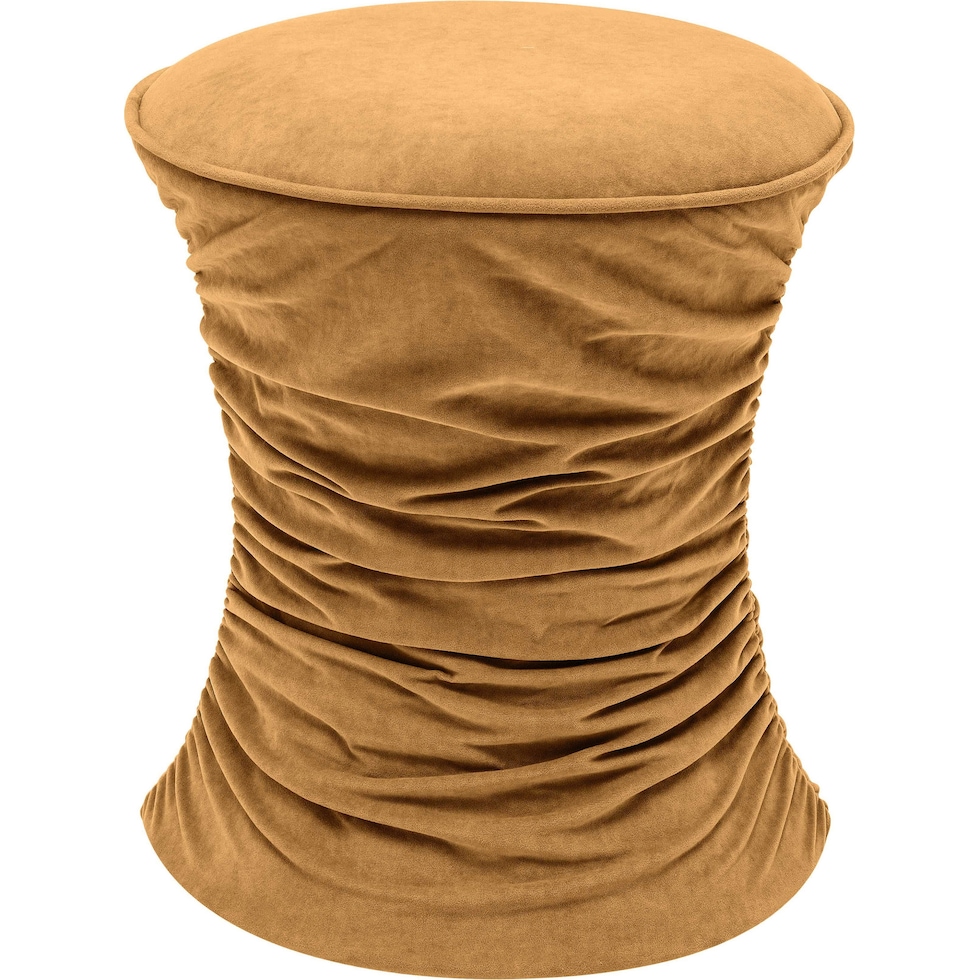 zirconia dark terracotta velvet ottoman   