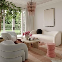 zirconia pink ottoman   
