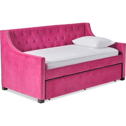Zoey Twin Trundle Daybed - Pink
