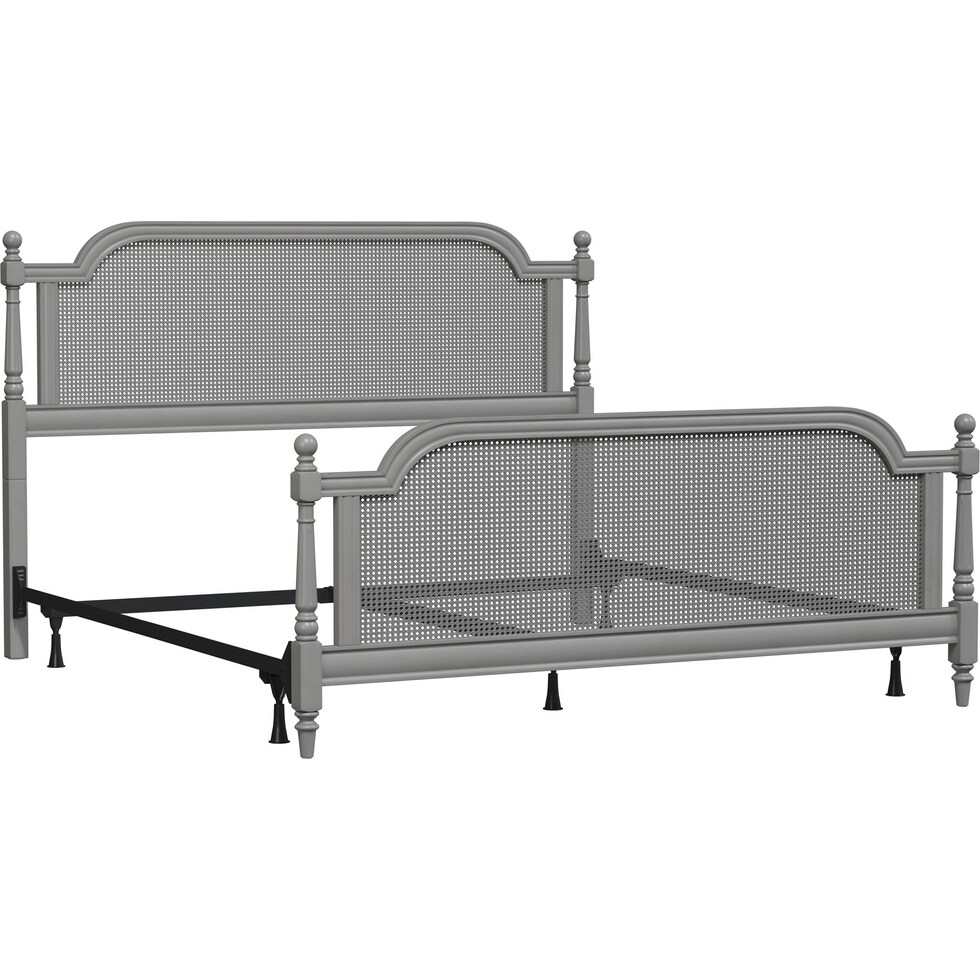 zophia gray king bed   
