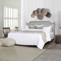 zophia gray king headboard   