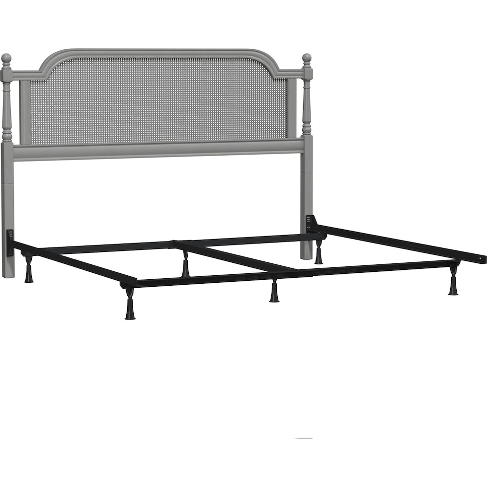 zophia gray king headboard   