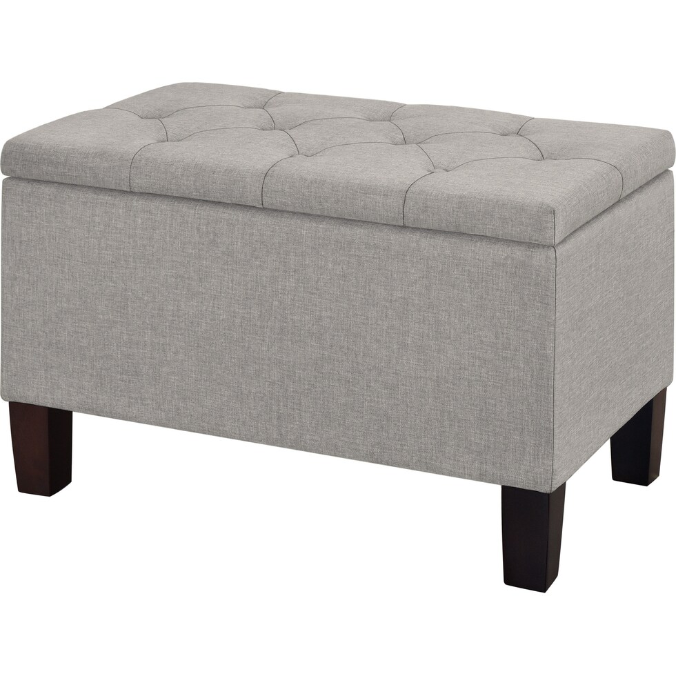 zophia gray storage bench   