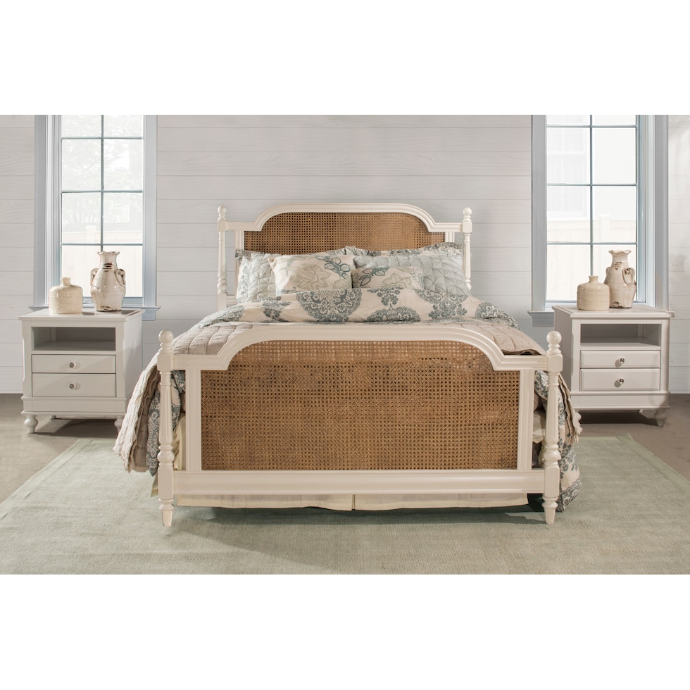 zophia white queen bed   