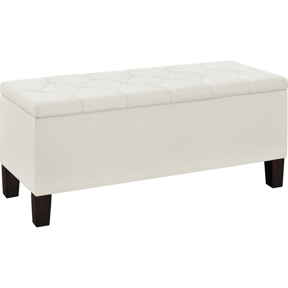 zophia white storage bench   