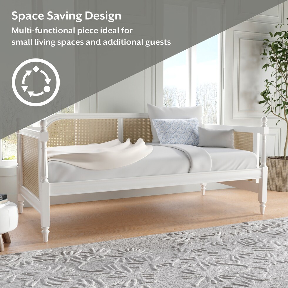 zophia white twin bed   