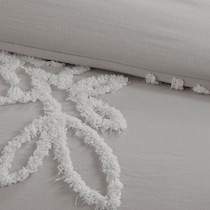 zuri gray white full queen bedding set   