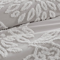 zuri gray white full queen bedding set   