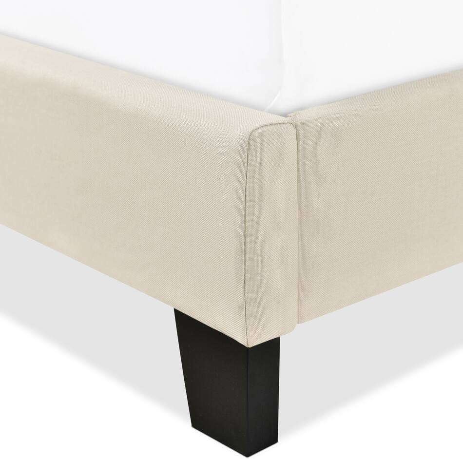 Zuri Queen Upholstered Bed Cream Value City Furniture