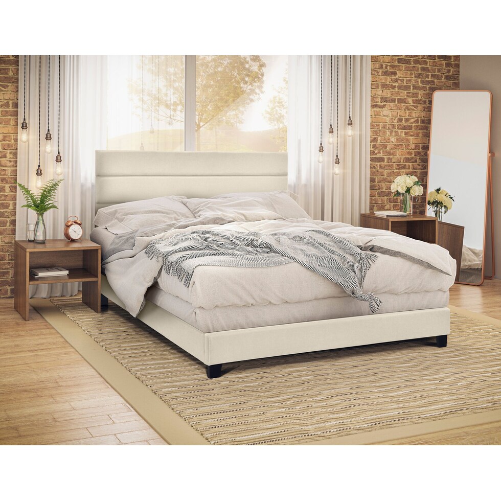 zuri white king bed   