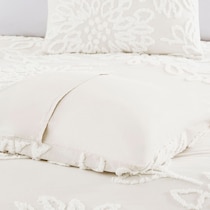 zuri white king california king bedding set   