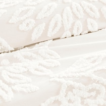 zuri white king california king bedding set   